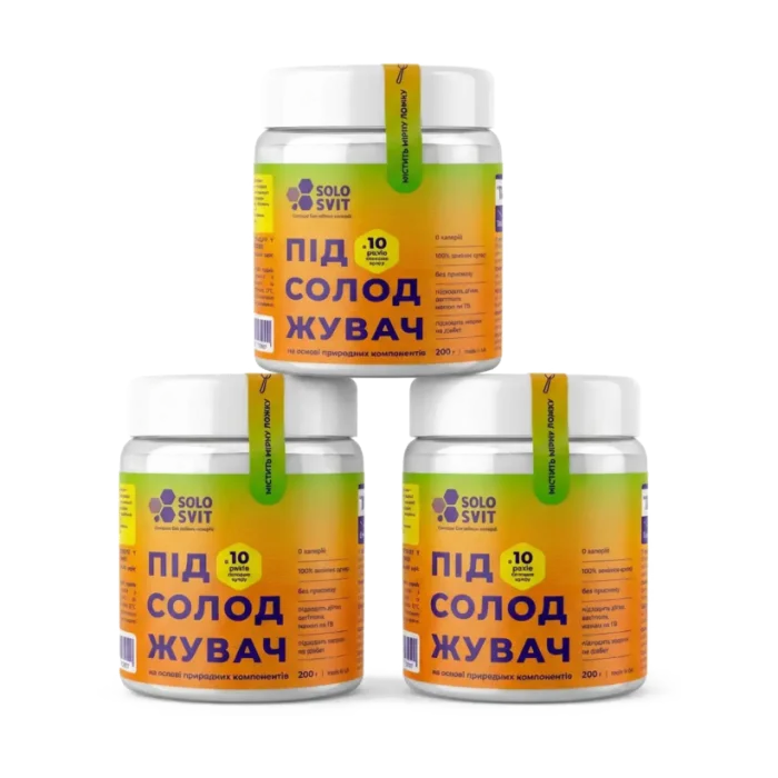 SOLOSVIT+ 1:10 Zero-Calorie Sweetener with No Unwanted Aftertaste — 3-Jar Value Pack