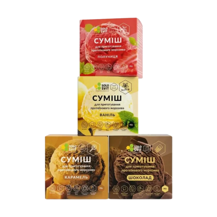 SOLOSVIT Mix for Homemade Sugar-Free Protein Ice Cream