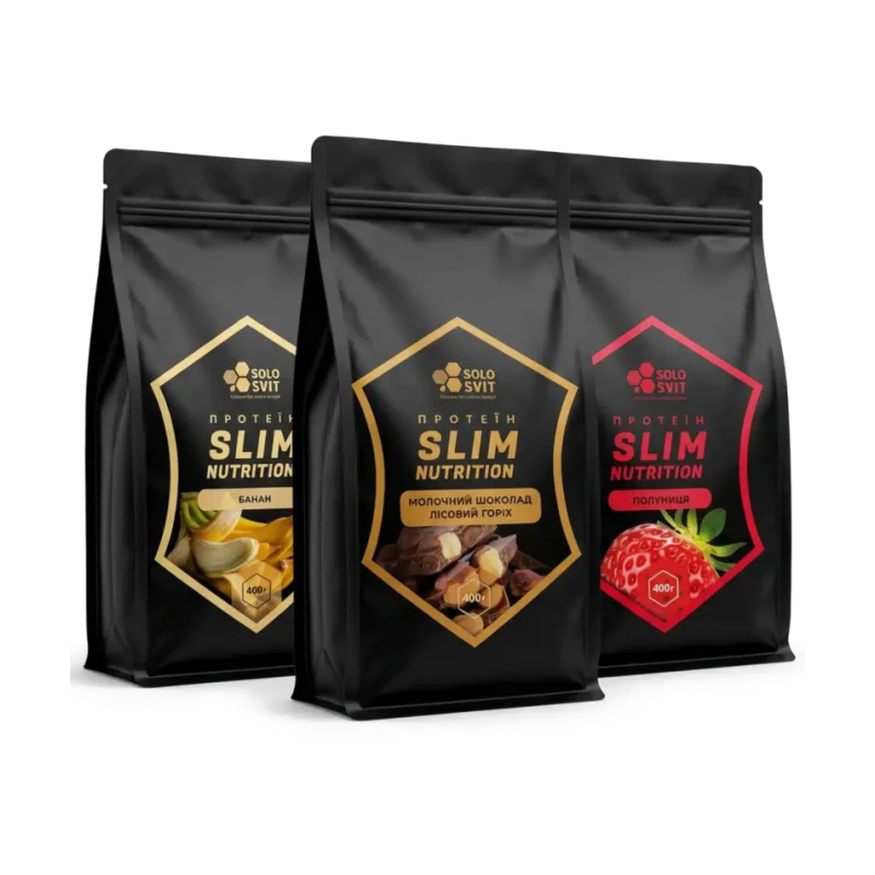 SOLOSVIT Slim Nutrition Sugar-Free Protein for Weight Loss, 400 g, Assorted