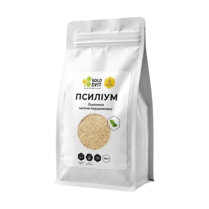 SOLOSVIT Premium Psyllium Husk — Plant-Based Dietary Fibre, 500 g