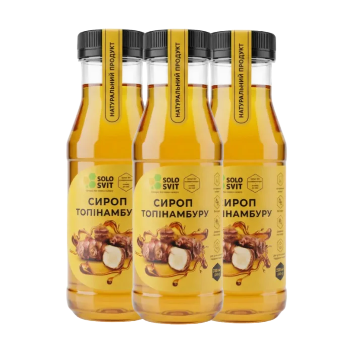 SOLOSVIT Jerusalem Artichoke Syrup — Natural Syrup for Drinks and Desserts, 330 g