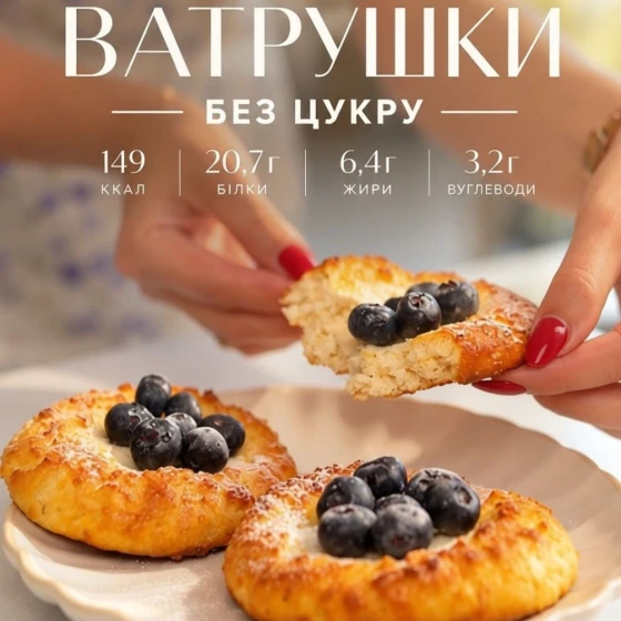 Сирні ватрушки без цукру